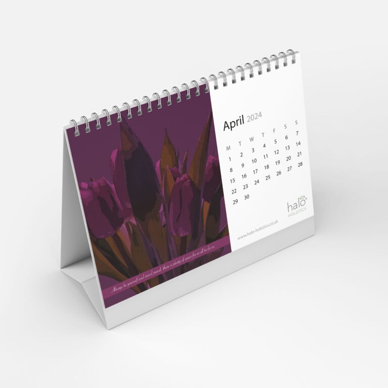 2024 DESK CALENDAR by Halo Holistics - Nature Inspired Art - Wellbeing ...